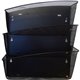 Alba Mesh Wall File Set - 3 Pocket(s) - Compartment Size 6.69" x 13.78" x 4.72" - 15.9" Height4.7" Depth x 13.8" Length - Black 