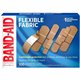 Band-Aid Flexible Fabric Adhesive Bandages - Assorted Sizes - 100/Box - Beige - Fabric