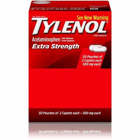 Tylenol Extra Strength Caplets - For Headache, Fever, Muscular Pain, Backache, Arthritis, Common Cold, Toothache, Premenstrual C