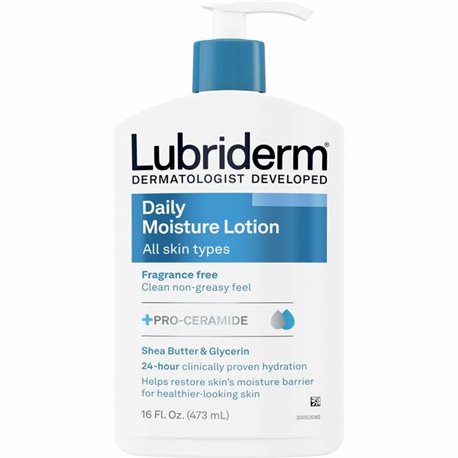 Lubriderm Daily Moisture Lotion - Lotion - 16 fl oz - For Dry, Normal Skin - Applicable on Body - Moisturising, Non-greasy, Frag