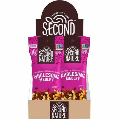 Second Nature Wholesome Medley Trail Mix - Low Sodium, Gluten-free, No Artificial Color, Preservative-free, No Artificial Flavor