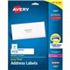 Avery Easy Peel Address Labels - 1" Width x 4" Length - Permanent Adhesive - Rectangle - Laser - White - Paper - 20 / Sheet - 25