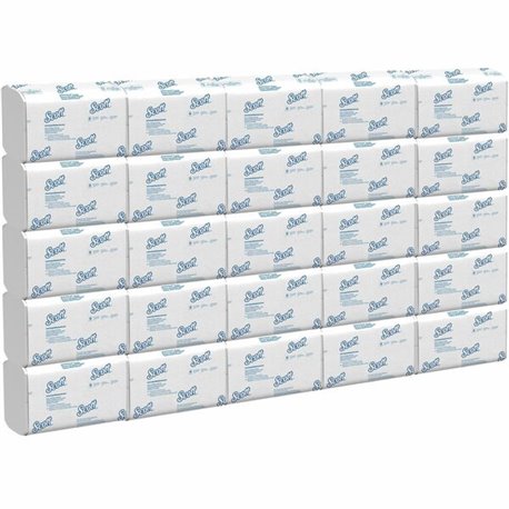 Scott Pro Scottfold Multifold Paper Towels with Absorbency Pockets - 1 Ply - 7.80" x 12.40" - White - 175 Per Pack - 25 / Carton