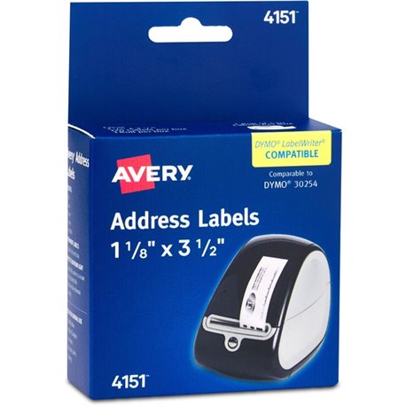 Avery Hanging-Style Name Badges - 4" x 3" - 100 / Box - Printable, Durable, Micro Perforated, PVC-free - White