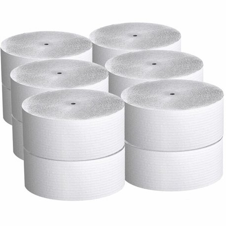 Scott Coreless High-Capacity Jumbo Roll Toilet Paper - 1 Ply - 3.78" x 2300 ft - 9" Roll Diameter - White - Fiber - 12 / Carton