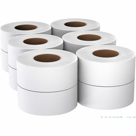 Scott High-Capacity Jumbo Roll Toilet Paper - 2 Ply - 3.55" x 1000 ft - White - 12 / Carton