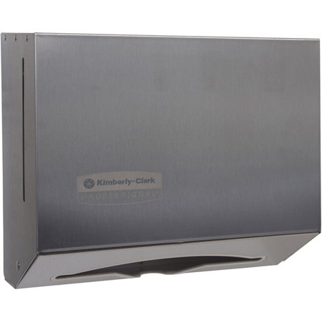 Scott Scottfold Folded Towel Dispenser - 9" Height x 10.8" Width x 4.8" Depth - Stainless Steel - Compact, Lockable, Durable - 1