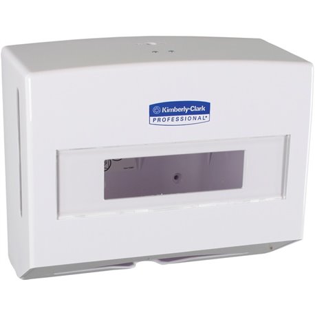 Kimberly-Clark Professional Compact Towel Dispenser - 9" Height x 10.8" Width x 4.8" Depth - White - Compact, Lockable - 1 / Car