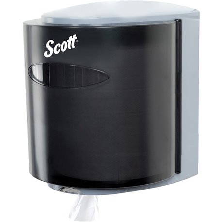 Scott Essential Center-Pull Towel Dispenser - Center Pull Dispenser - 1 x Roll - 11.9" Height x 10.3" Width x 9.3" Depth - Smoke