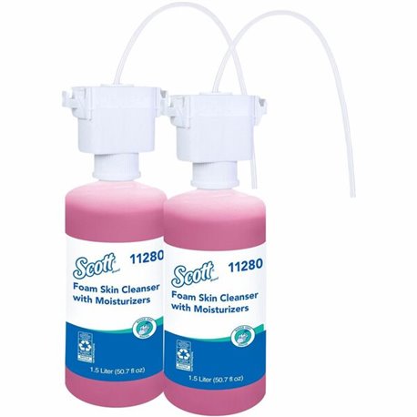 Scott Foam Hand Soap with Moisturizers - Floral ScentFor - 50.7 fl oz (1500 mL) - Bottle Dispenser - Kill Germs - Skin, Washroom