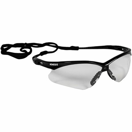 Kleenguard V30 Nemesis Safety Eyewear - Universal Size - Ultraviolet Protection - Clear Lens - Black Frame - Lightweight, Flexib