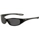 Kleenguard V40 Hellraiser Safety Eyewear - Ultraviolet Protection - Smoke Lens - Black Frame - Flex-Point Temple, Wraparound Len