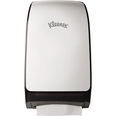 Kleenex Mod Scottfold Folded Towel Dispenser - 18.8" Height x 5.5" Width x 10.7" Depth - White - Tear Resistant, Key Lock, Trans