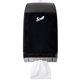 Scott Hygienic Bathroom Tissue Dispenser - 2 x Full Clip, 1 x Partial Clip - 13.3" Height x 7" Width x 5.7" Depth - Black - Tran