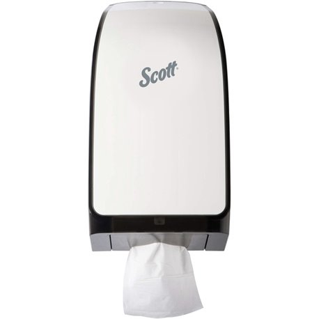 Scott Hygienic Bathroom Tissue Dispenser - 2 x Full Clip, 1 x Partial Clip - 13.3" Height x 7" Width x 5.7" Depth - White - Tran