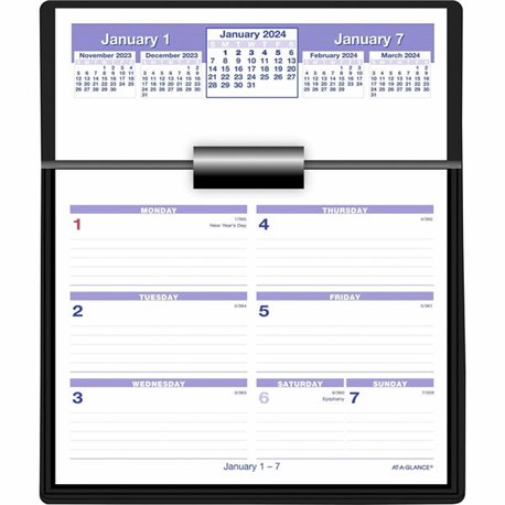 At-A-Glance Signature Collection Planner - Large Size - Julian Dates - Weekly, Monthly - 13 Month - January 2024 - January 2025 