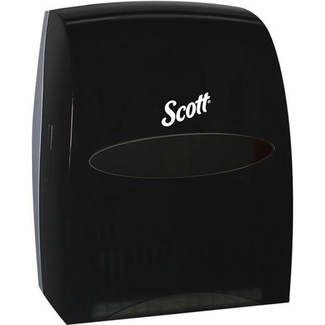 Scott Essential Manual Hard Towel Dispenser - Touchless Dispenser - 16.1" Height x 12.6" Width x 10.2" Depth - Black - 1 / Carto