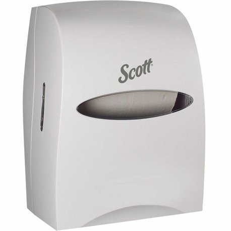 Scott Essential Manual Hard Towel Dispenser - Touchless Dispenser - 16.1" Height x 12.6" Width x 10.2" Depth - White - 1 / Carto