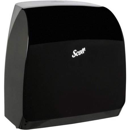 Scott Slimroll Towel Dispenser - 13" Height x 12.7" Width x 7.2" Depth - Plastic - Black - Hygienic, Compact, Wall Mountable, To