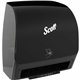 Scott Automatic Slimroll Towel Dispenser - 7.3" Height x 11.8" Width x 12.4" Depth - Plastic - Black - Automatic, Compact, Hygie