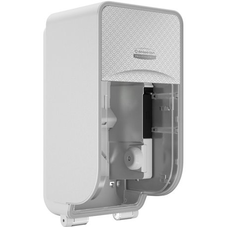 Kimberly-Clark Professional ICON Standard Roll Vertical Toilet Paper Dispenser - Coreless - 2 x Roll - Silver Mosaic - Refillabl