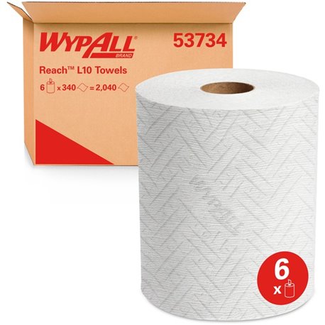 Wypall General Clean L10 Center-Pull Light Cleaning Towels - For Glass, Surface - Towel - 11" Length x 7" Width - 340 / Box - 6 