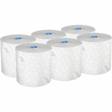 Scott Pro High-Capacity Hard Roll Towels with Elevated Design & Absorbency Pockets - 7.50" x 700 ft - 1.75" Core - White - Paper