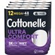 Cottonelle Ultra ComfortCare Bath Tissue - 2 Ply - 268 Sheets/Roll - White - Fiber - 12 Rolls Per Pack - 4 / Carton