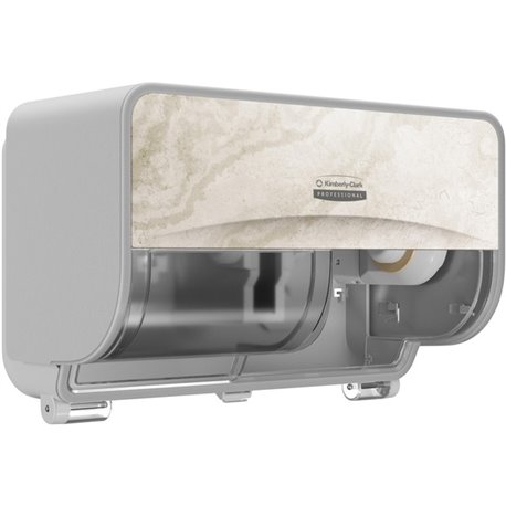 Kimberly-Clark Professional ICON Standard Roll Horizontal Toilet Paper Dispenser - Coreless - 2 x Roll - Cherry Blossom - Refill