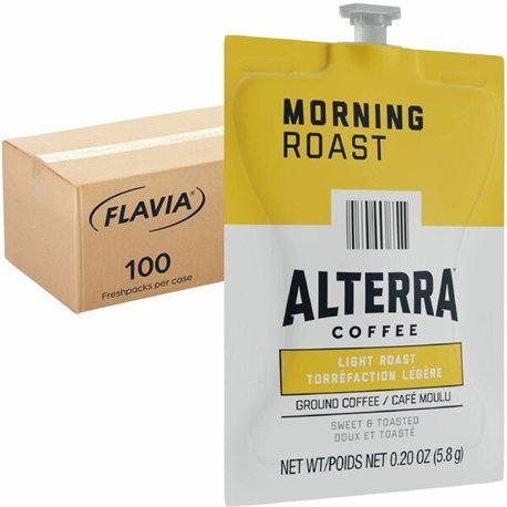 Alterra Freshpack Morning Roast Coffee - Compatible with Flavia Aroma, Flavia Barista, FLAVIA Creation 600, Flavia Creation 500,