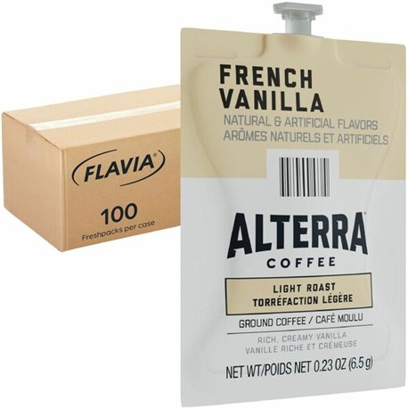 Alterra Freshpack French Vanilla Coffee - Compatible with Flavia Aroma, Flavia Barista, FLAVIA Creation 600, Flavia Creation 500