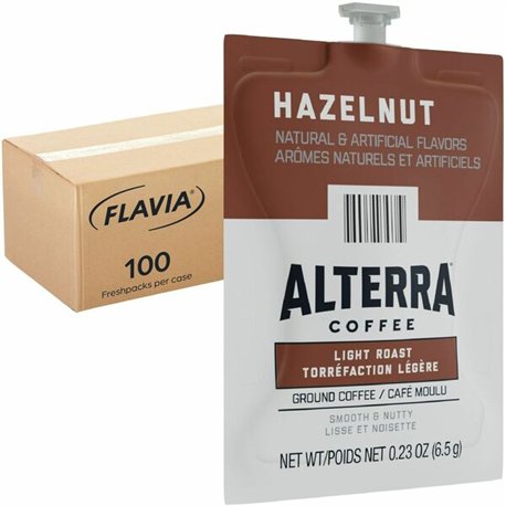 Alterra Freshpack Hazelnut Coffee - Compatible with Flavia Aroma, Flavia Barista, FLAVIA Creation 600, Flavia Creation 500, Flav