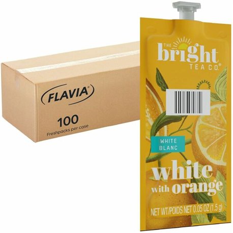 The Bright Tea Co. White with Orange White Tea Freshpack - 100 / Carton