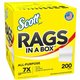 Scott Rags In A Box - 12" Length x 9" Width - 200 / Box - Soft, Strong, Lint-free, Absorbent - White