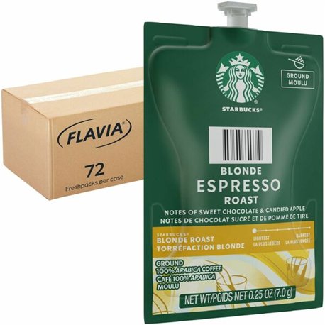 Starbucks Freshpack Blonde Espresso Roast Coffee - Compatible with Flavia Barista - Blonde - 72 / Carton