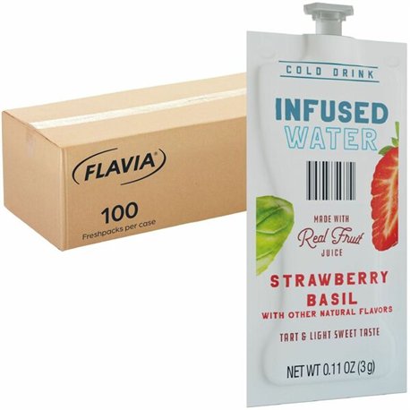 Flavia Strawberry Basil Infused Water Freshpack - 100 / Carton