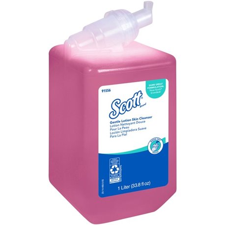 Scott Gentle Lotion Skin Cleanser - Lotion - 1.06 quart - Push Pump - For Normal Skin - pH Balanced - 1 Each