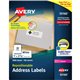 Avery Repositionable Address Labels - 1" Width x 2 5/8" Length - Rectangle - Laser, Inkjet - White - Paper - 30 / Sheet - 100 To