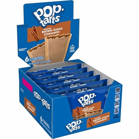 Pop-Tarts Frosted Brown Sugar Cinnamon - Cinnamon, Brown Sugar, Frosted Brown Sugar Cinnamon - 1 - 1.27 lb - 12 / Box