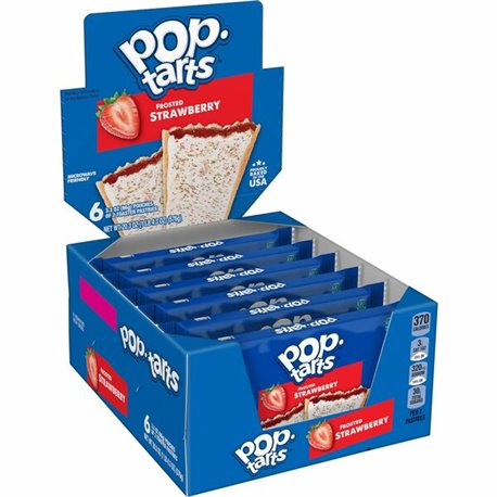 Pop-Tarts Frosted Strawberry - Strawberry, Frosted Strawberry - 1 - 1.37 lb - 12 / Box