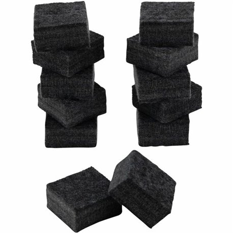 CLI Multi-purpose Eraser - 2" Width x 2" Length - Used as Mark Remover - Charcoal Gray - Felt - 12 / Pack