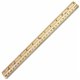 CLI Wood Ruler - 12" Length 1.1" Width - 1/16 Graduations - Imperial, Metric Measuring System - Wood - 36 / Box