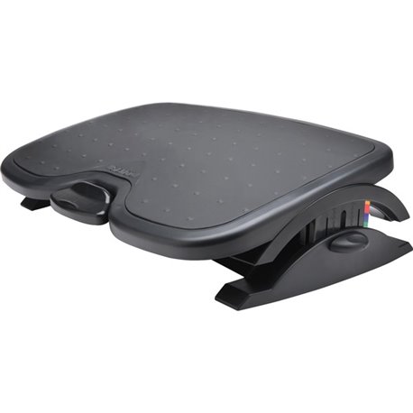 Kensington SmartFit Solemate Plus Foot Rest - 3.50" - 5" Adjustable Height - 30&deg Tilt - Black - 1 Each - TAA Compliant