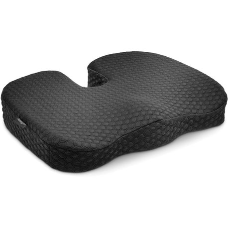 Kensington Premium Cool-Gel Seat Cushion - 14" x 18" - Gel Filling - Fabric Cover - Foam - Comfortable, Durable, Anti-slip, Ergo