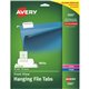 Avery Print/Write On Hanging File Tabs - 1/5 - Letter - 8.50" Width x 11" Length - Permanent - Matte White Film Tab(s) - 90 / Pa