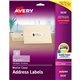 Avery Easy Peel Return Address Labels - 1" Width x 2 5/8" Length - Permanent Adhesive - Rectangle - Laser - Clear - Film - 30 / 