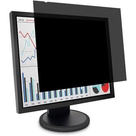 Kensington MagPro 27.0" Monitor Privacy Screen with Magnetic Strip Black - For 27" Widescreen LCD Monitor - 16:9 - Scratch Resis