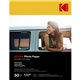 Kodak Glossy Photo Paper - Letter - 8 1/2" x 11" - Glossy - 50 / Pack - Smear Proof, Smudge Proof - White