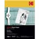 Kodak Matte Photo Paper - Letter - 8 1/2" x 11" - Matte - 100 / Pack - Smear Proof, Smudge Proof - White