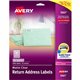 Avery Easy Peel Return Address Labels - 1/2" Width x 1 3/4" Length - Permanent Adhesive - Rectangle - Laser - Clear - Film - 80 